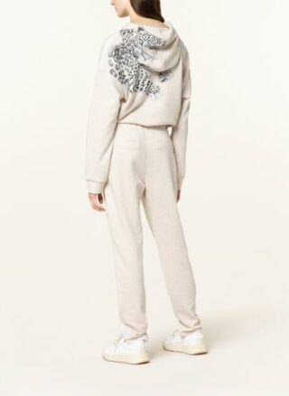 Marc Cain Hose im Jogging-Stil mit Galonstreifen, Beige