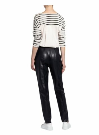 Marc Cain Hose in Lederoptik, Blau