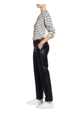 Marc Cain Hose in Lederoptik, Blau