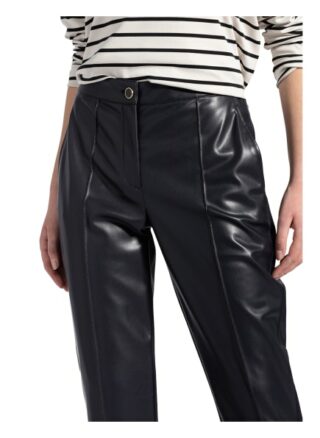Marc Cain Hose in Lederoptik, Blau