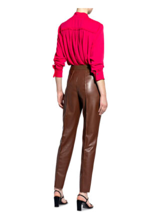 Marc Cain Hose in Lederoptik, Braun