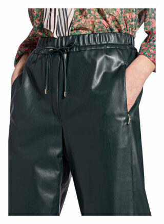 Marc Cain Hose in Lederoptik, Grün