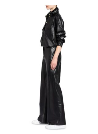 Marc Cain Hose in Lederoptik, Schwarz