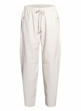 Marc Cain Hose in Lederoptik, Weiß