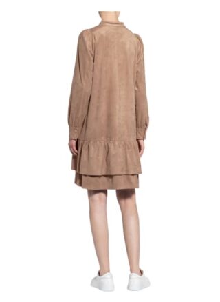 Marc Cain Kleid in Lederoptik, Beige