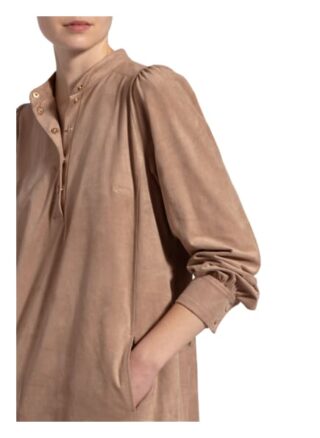 Marc Cain Kleid in Lederoptik, Beige