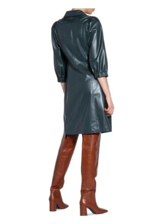 Marc Cain Kleid in Lederoptik, Grün