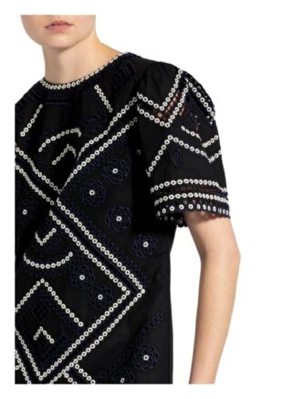 Marc Cain Kleid mit Lochspitze, Blau