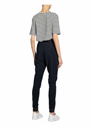 Marc Cain Leggings in Lederoptik, Blau