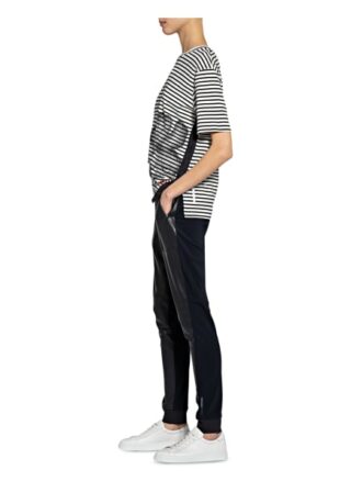 Marc Cain Leggings in Lederoptik, Blau
