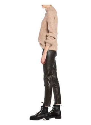 Marc Cain Leggings in Lederoptik, Braun