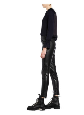 Marc Cain Leggings in Lederoptik, Schwarz