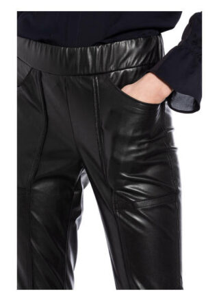 Marc Cain Leggings in Lederoptik, Schwarz
