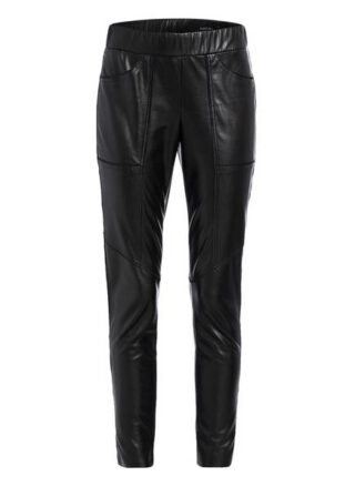 Marc Cain Leggings in Lederoptik, Schwarz