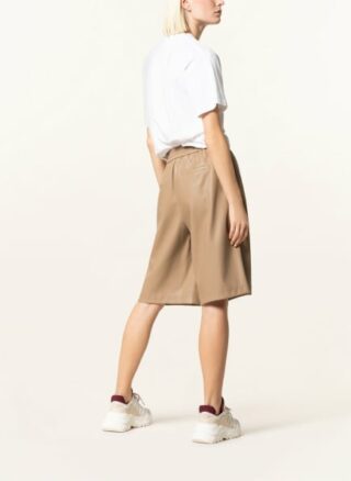 Marc Cain Shorts in Lederoptik, Beige