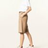 Marc Cain Shorts in Lederoptik, Beige