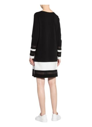 Marc Cain Strickkleid mit Galonstreifen, Schwarz