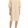 Marc O'polo Denim Hemdblusenkleid mit 3/4-Arm, Pink