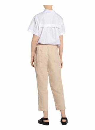 Marc O'polo Denim Hose im Jogging-Stil mit Leinen, Beige