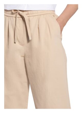 Marc O'polo Denim Hose im Jogging-Stil mit Leinen, Beige