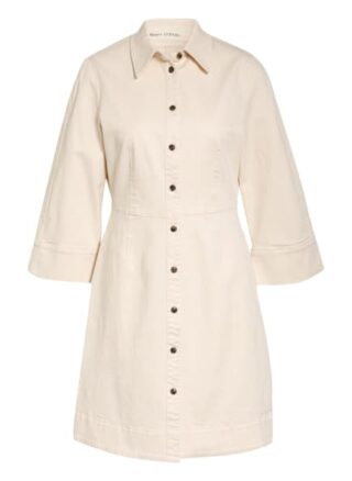 Marc O'polo Hemdblusenkleid aus Jeans mit 3/4-Arm, Weiß