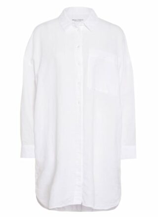 Marc O'polo Hemdblusenkleid aus Leinen, Weiß