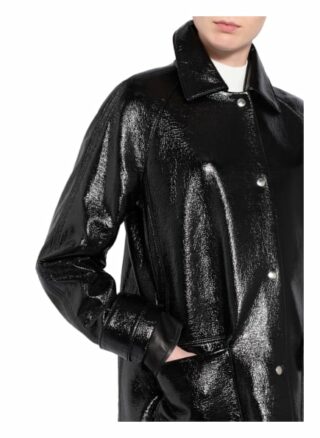Marc O'polo Pure Mantel in Lackoptik, Schwarz