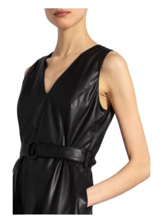Marella Kleid Crizia in Lederoptik, Schwarz