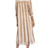 Maryan Mehlhorn Seidenkleid Canvas mit 3/4-Arm, Braun