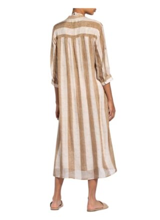 Maryan Mehlhorn Seidenkleid Canvas mit 3/4-Arm, Braun
