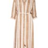 Maryan Mehlhorn Seidenkleid Canvas mit 3/4-Arm, Braun