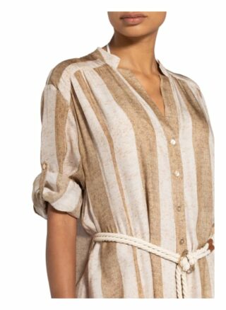 Maryan Mehlhorn Seidenkleid Canvas mit 3/4-Arm, Braun