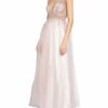 Mascara Abendkleid mit Schmucksteinbesatz, Pink