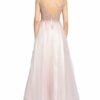 Mascara Abendkleid mit Schmucksteinbesatz, Pink
