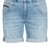 Mavi Jeans-Shorts Camilla mit Nietenbesatz, Blau