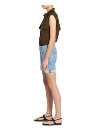 Mavi Jeans-Shorts Camilla mit Nietenbesatz, Blau