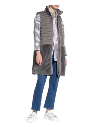 Max & Co. 3-in-1-Parka Stopper mit Kunstpelzbesatz, Grau