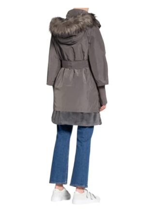 Max & Co. 3-in-1-Parka Stopper mit Kunstpelzbesatz, Grau