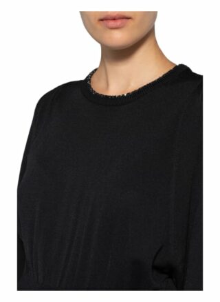 Max & Co. Strickkleid Puntina mit Paillettenbesatz, Schwarz
