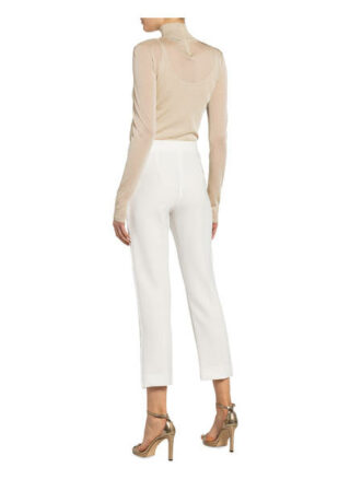 Max Mara 7/8-Hose Derrik mit Galonstreifen, Weiß