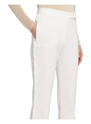 Max Mara 7/8-Hose Derrik mit Galonstreifen, Weiß