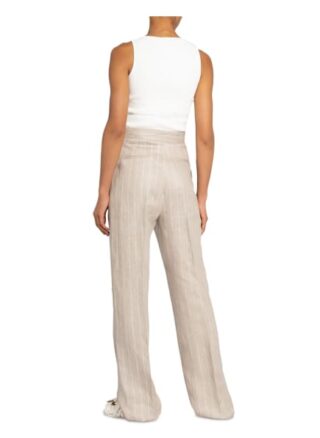 Max Mara Marlenehose Lallo aus Leinen, Beige