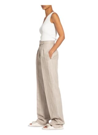 Max Mara Marlenehose Lallo aus Leinen, Beige