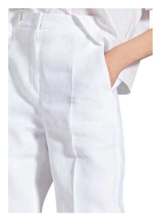 Max Mara Marlenehose Uva aus Leinen, Weiß