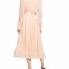 Max Mara Plisseekleid Sidra, Beige