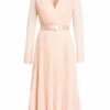 Max Mara Plisseekleid Sidra, Beige