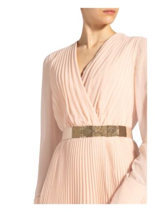 Max Mara Plisseekleid Sidra, Beige