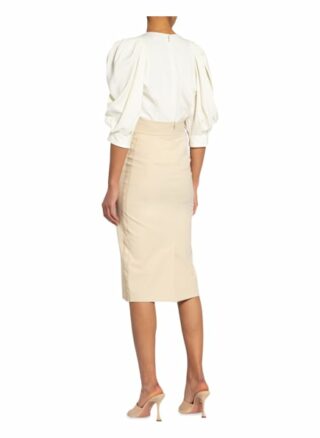 Max Mara Rock Gervaso mit Galonstreifen, Weiß