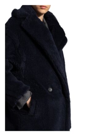 Max Mara Teddyfell-Mantel Ted Girl, Blau