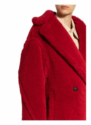 Max Mara Teddyfell-Mantel Ted Girl, Rot